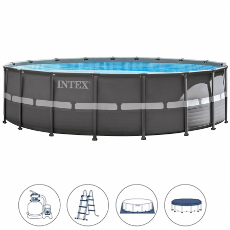Бассейн каркасный Intex Ultra XTR Frame 549*132см 26330 - купить онлайн, цена 89 531.76 ₽, стоимость доставки по МСК и РФ от 300 рублей, заказать сейчас! Бассейн каркасный Intex Ultra XTR Frame 549*132см 26330 купить за 89 531.76 ₽ в Москве с доставкой по РФ